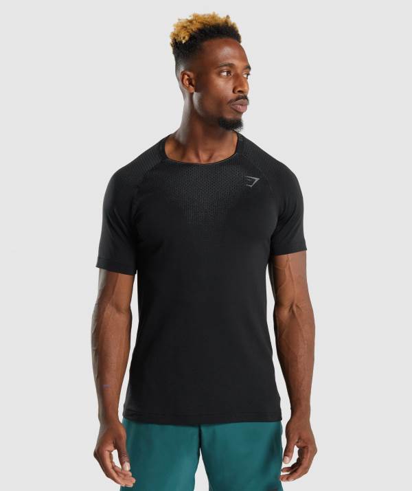 Panske Tricka Gymshark Apex Contrast Čierne | CB5893647